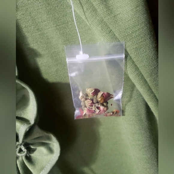 New Party Mini Dress - Green Sleeveless Ruffle Rosette |  Samuel Dong - Picture 5 of 6